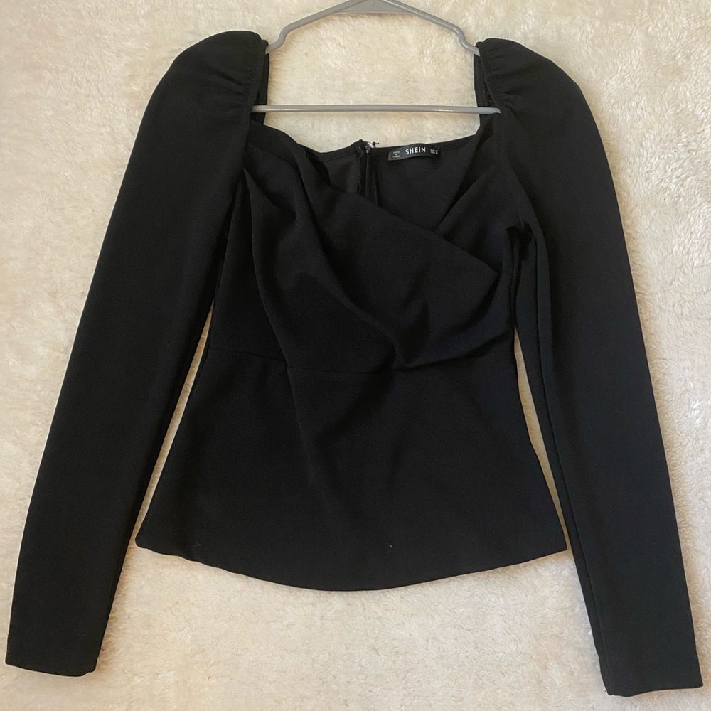 Black Elegant SHEIN Blouse
